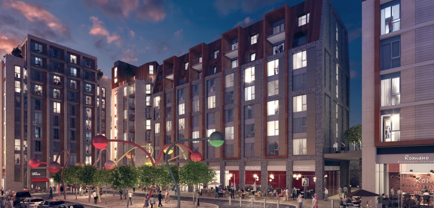 Evening render Wolstenholme Square