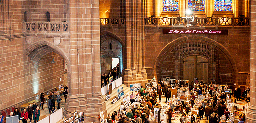 Summer Arts Market, arts market, Liverpool Cathedral